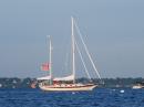 Brad's sailboat / NBARC Floating Field Day Site...